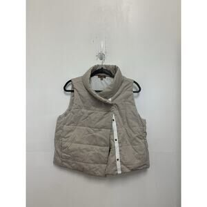 New Lilla P Striped Snap Front Vest Size Medium